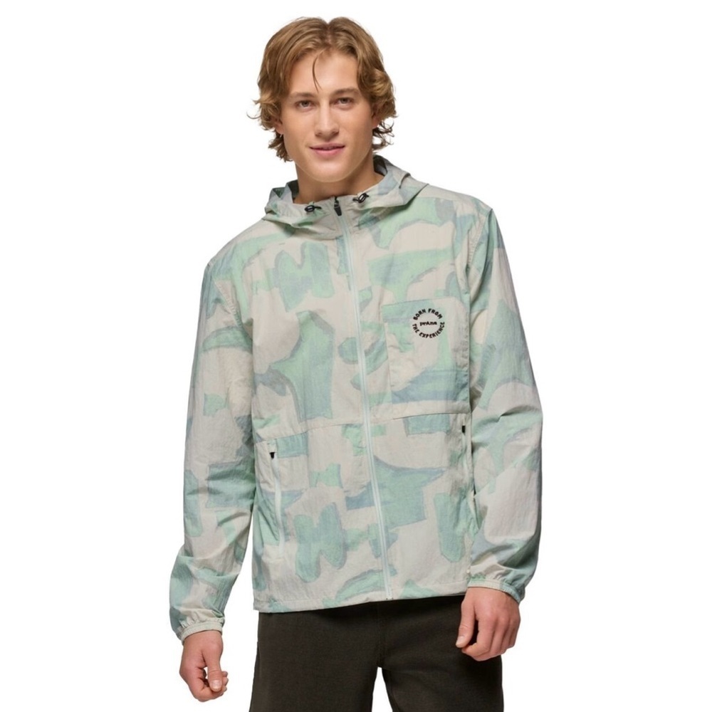 PRANA | ENCINITAS WINDBREAKER LIGHTWEIGHT IN JASMINE LAVALAMP MEN’S MEDIUM